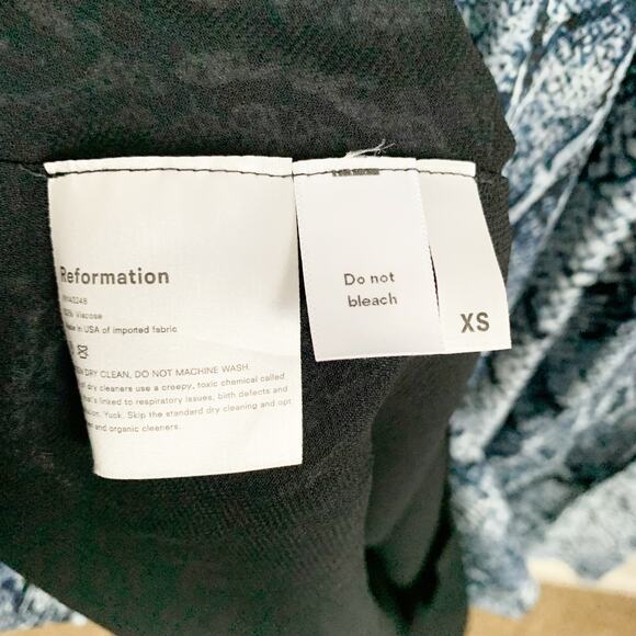 Reformation Aries Maxi Dress XS Blue New - Picture 8 of 9